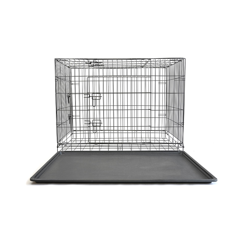 DH016-4 2 Door Iron Tray Metal Pet Cage Dog Crate