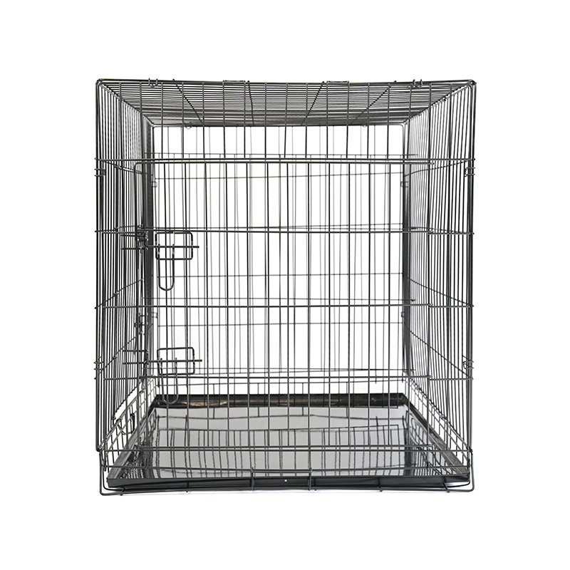 DH016-4 2 Door Iron Tray Metal Pet Cage Dog Crate