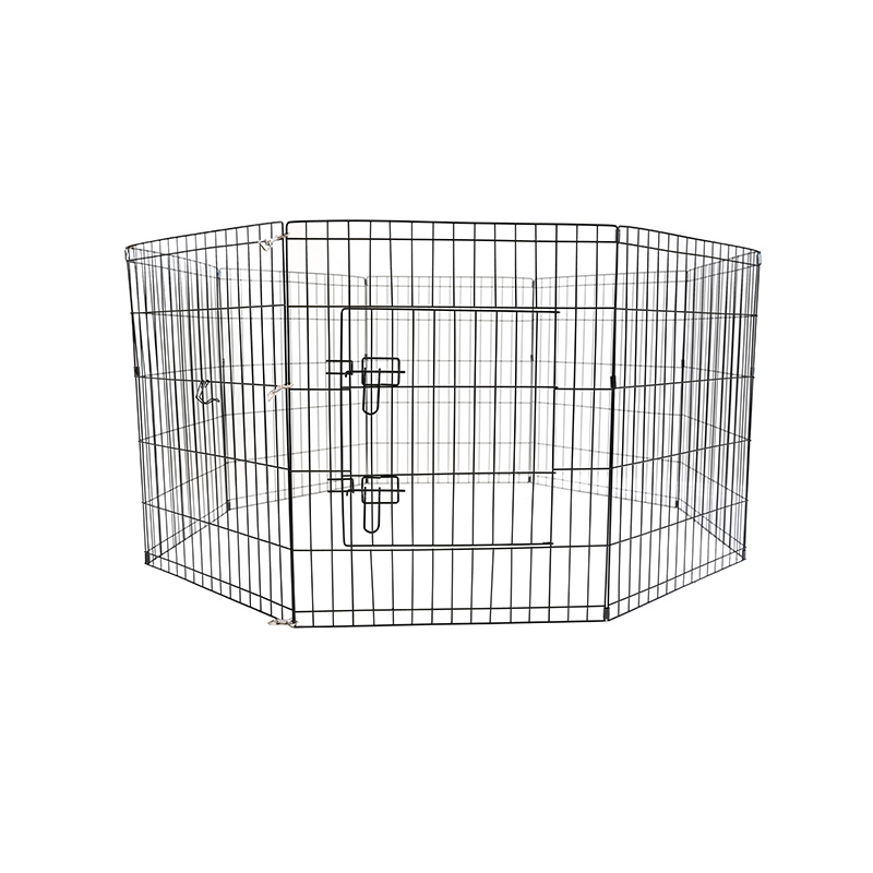 DH051-2 8 Panels Metal Pet Playpen Folding Crate