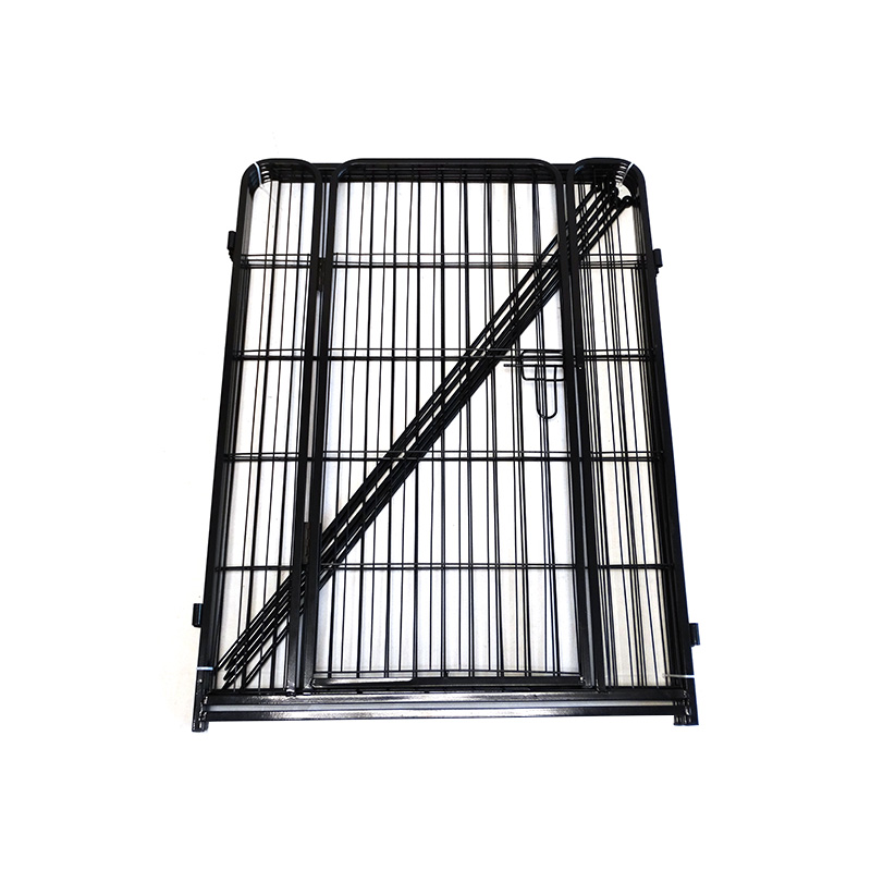 IV Panel Square Folding Portable Metal Pet Exercise Fence Cum Gate