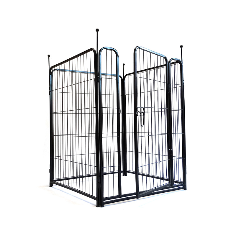 IV Panel Square Folding Portable Metal Pet Exercise Fence Cum Gate